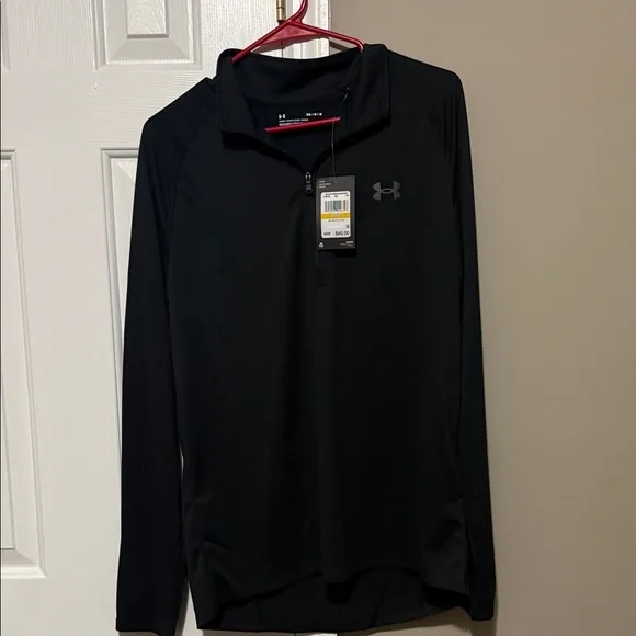 Men’s Under Armour Tech 2.0 Black Long Sleeve 1/2 zip {Medium} - Picture 1 of 8